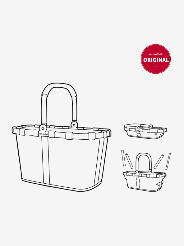 Reisenthel Szürke bevásárlókosár rózsaszín kerettel Reisenthel Carrybag