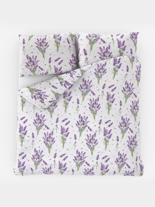 Kvalitex Hosszított pamut ágynemű PROVENCE COLLECTION 140x220, 70x90cm LEVANDULE lila Kvalitex
