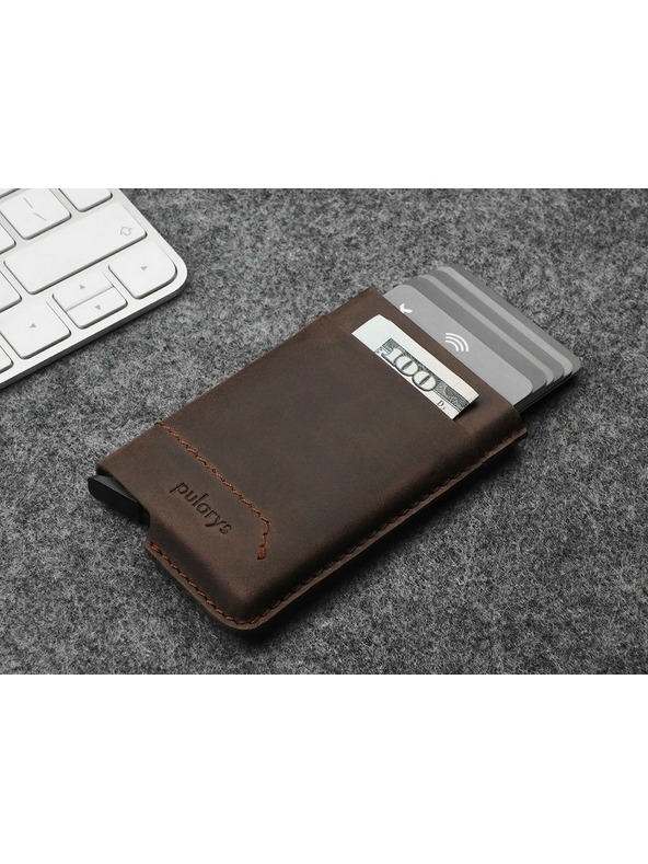 Pularys Pularys férfi bőr pénztárca Gobi barna
