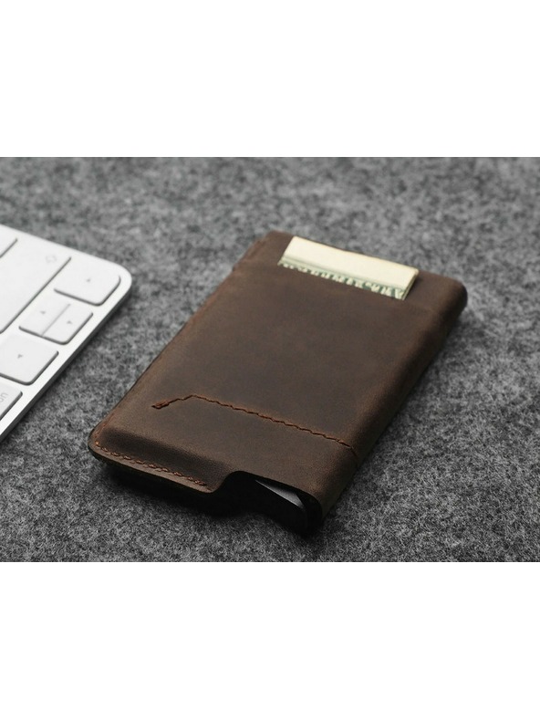 Pularys Pularys férfi bőr pénztárca Gobi barna