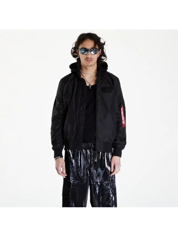 Alpha Industries Férfi fekete bomber dzseki Alpha Industries MA-1 TT Hood Black/Black