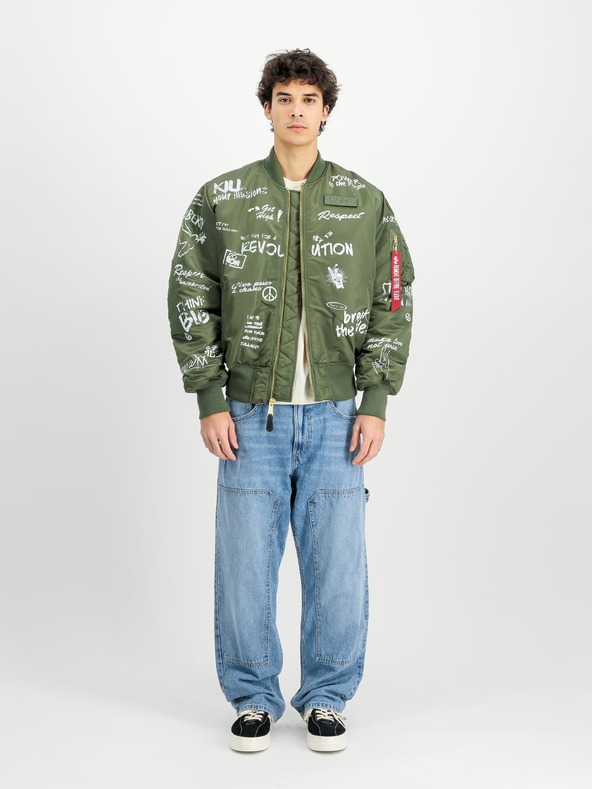 Alpha Industries Férfi zöld bomber dzseki Alpha Industries MA-1 Peace