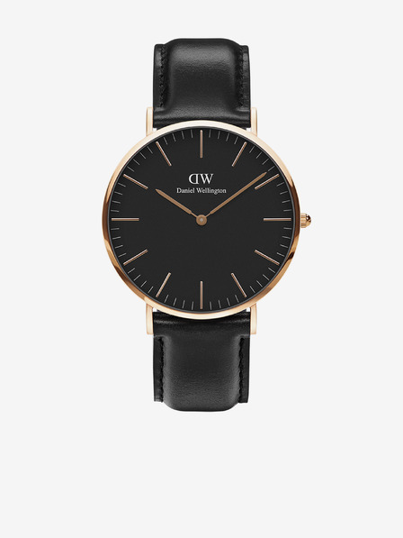 Daniel Wellington Fekete férfi bőr karóra Daniel Wellington Classic