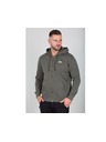 Alpha Industries Férfi zöld kapucnis cipzáras pulóver Alpha Industries Basic Zip Dark Olive