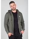 Alpha Industries Férfi zöld kapucnis cipzáras pulóver Alpha Industries Basic Zip Dark Olive