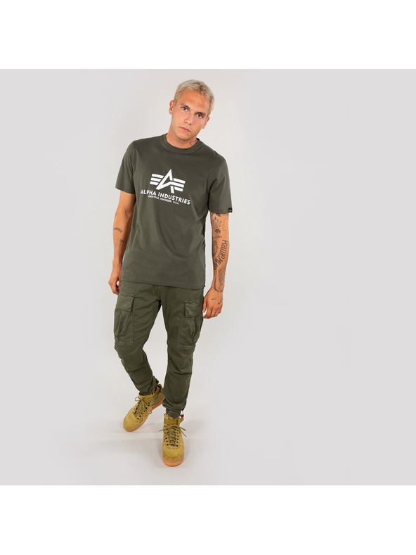 Alpha Industries Férfi sötétzöld póló Alpha Industries Basic T Dark Olive