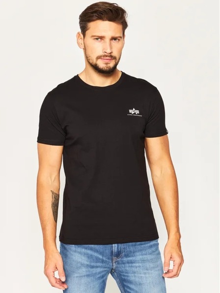 Alpha Industries Férfi fekete póló Basic T Small Logo Alpha Industries