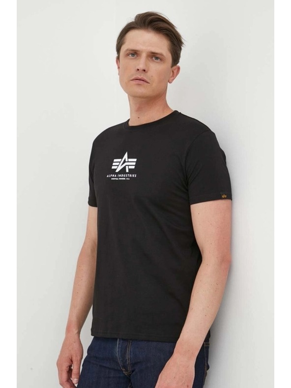 Alpha Industries Férfi fekete alapvető póló Alpha Industries Black