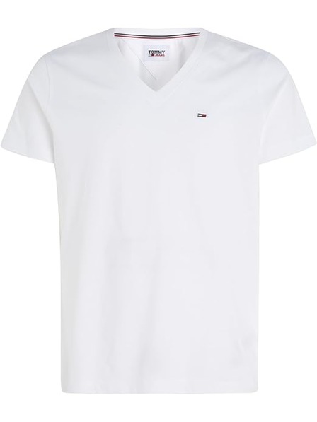 Tommy Jeans Fehér Tommy Jeans V-Nyakú póló 100 Classic White
