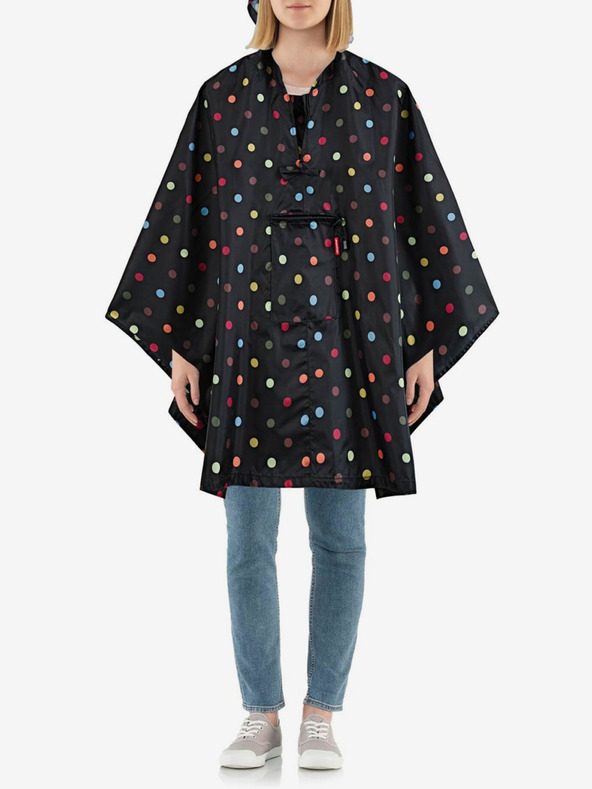 Reisenthel Fekete Reisenthel Mini Maxi pöttyös összehajtható esőkabát