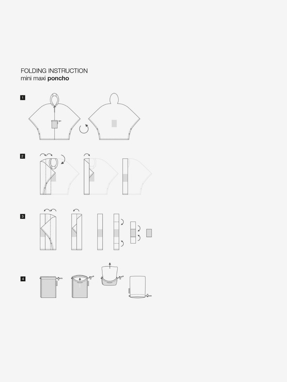 Reisenthel Fekete Reisenthel Mini Maxi pöttyös összehajtható esőkabát