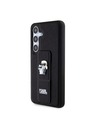 Karl Lagerfeld Karl Lagerfeld Saffiano Grip Stand fém logós hátlap Samsung Galaxy S24-hez fekete