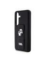 Karl Lagerfeld Karl Lagerfeld Saffiano Grip Stand fém logós hátlap Samsung Galaxy S24-hez fekete