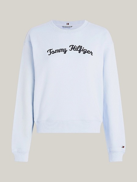 Tommy Hilfiger Világoskék vintage pulóver Tommy Hilfiger