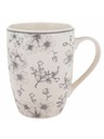 Casa de Engel Kerámia bögre 300ml - szürke virágok, 6/36