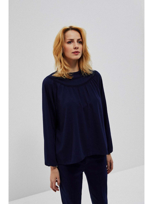 Moodo Egyszínű ing stílusú blúz
