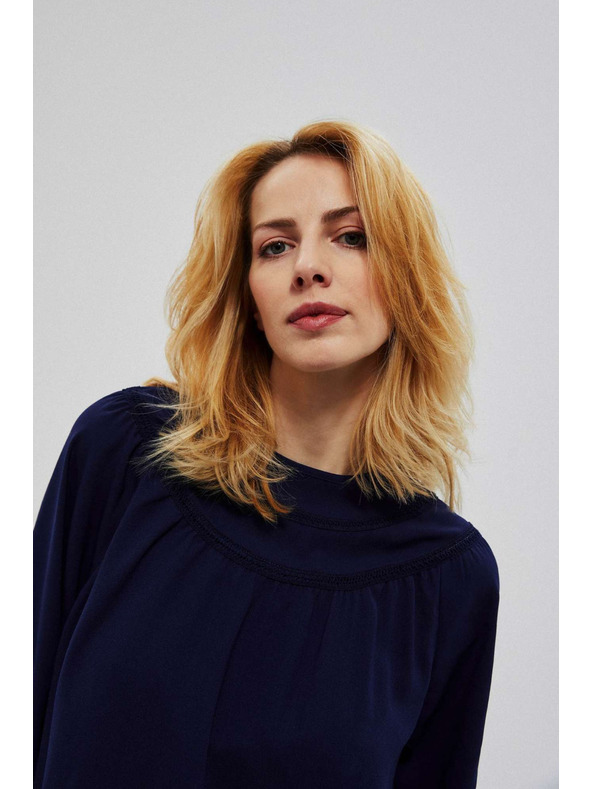 Moodo Egyszínű ing stílusú blúz