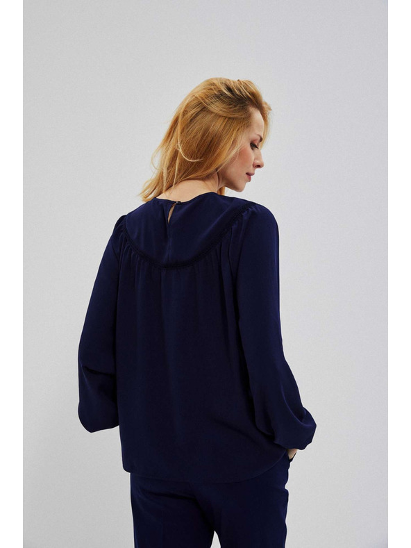 Moodo Egyszínű ing stílusú blúz