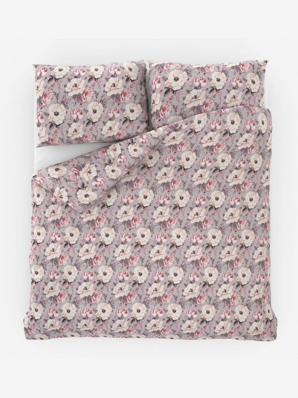 Kvalitex Francia krepp ágynemű 200x200, 70x90cm Ester szürke Kvalitex