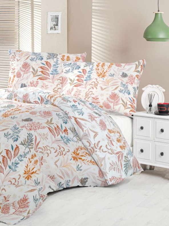 Kvalitex Luxury Collection szatén francia ágynemű 1+2, 200x200, 70x90cm Coral garden Kvalitex