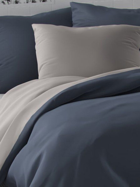 Kvalitex Luxury Collection szatén francia ágynemű 1+2, 220x200, 70x90 cm sötétszürke / világosszürke