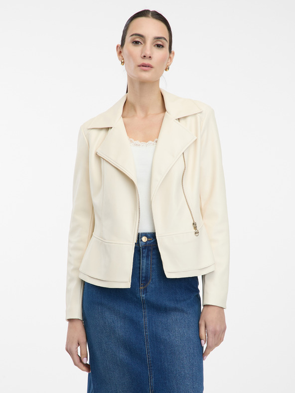 Orsay Krémszínű ORSAY műbőr dzseki