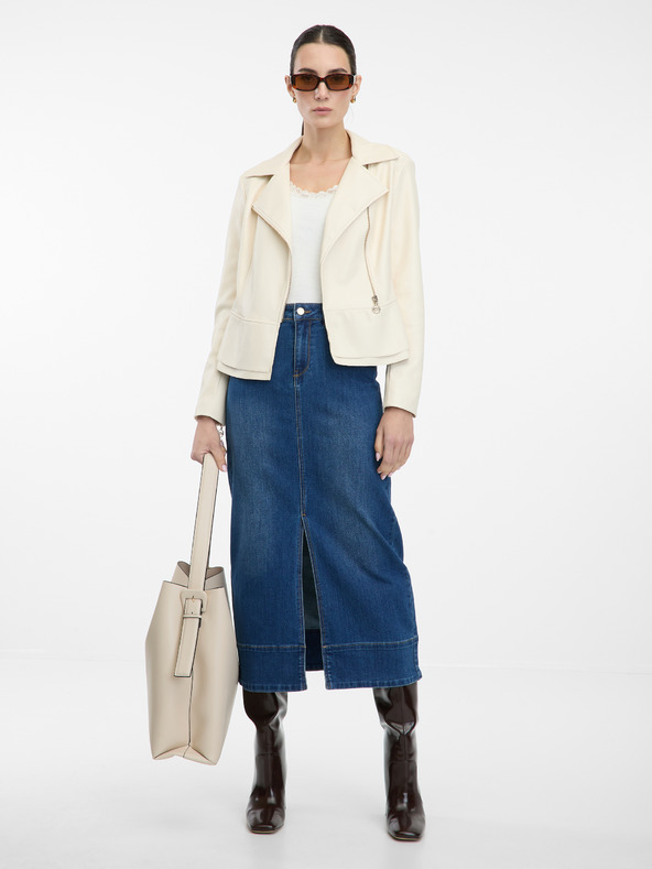 Orsay Krémszínű ORSAY műbőr dzseki