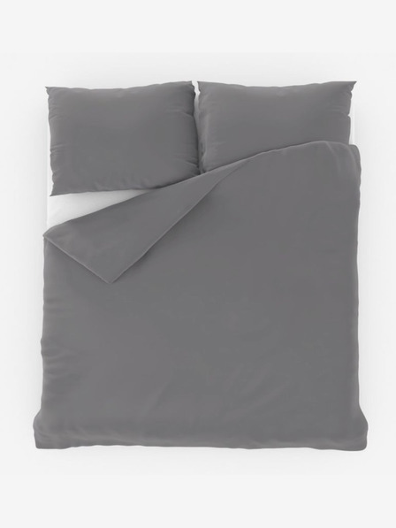 Kvalitex Francia egyszínű pamut ágynemű 240x200, 70x90cm világosszürke
