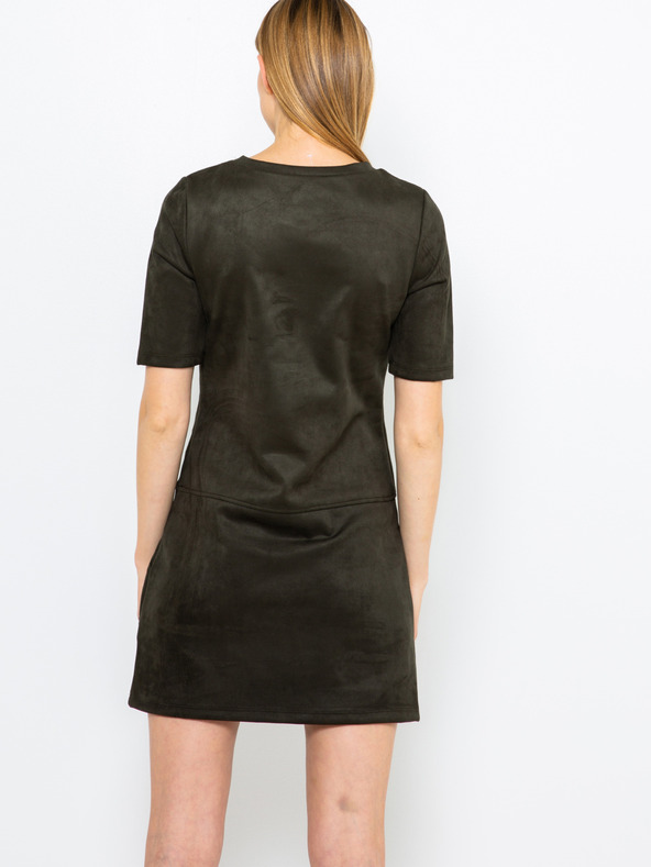 CAMAIEU Khaki velúr ruha