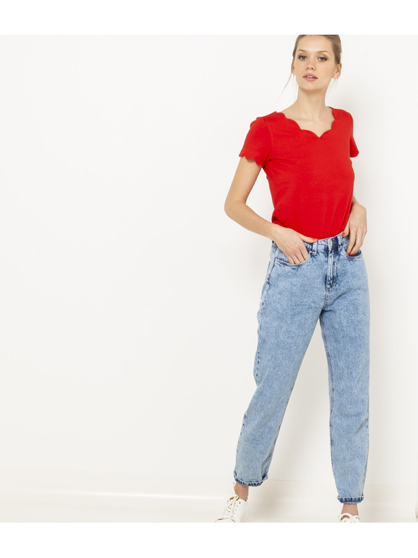 CAMAIEU Piros női póló