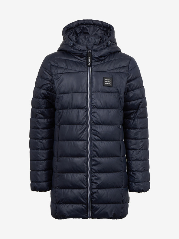 Sam 73 Sötétkék gyermek steppelt kabát kapucnival SAM 73 Nadine