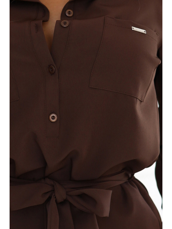 numoco CAMILLE Ing stílusú ruha zsebekbe és megkötővel