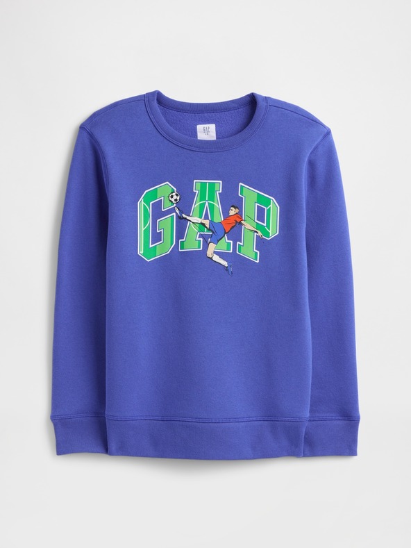 GAP Gyerek pulóver logóval és fleece béléssel GAP