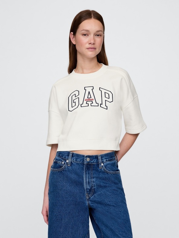 GAP Oversize crop pulóver VintageSoft Americana GAP