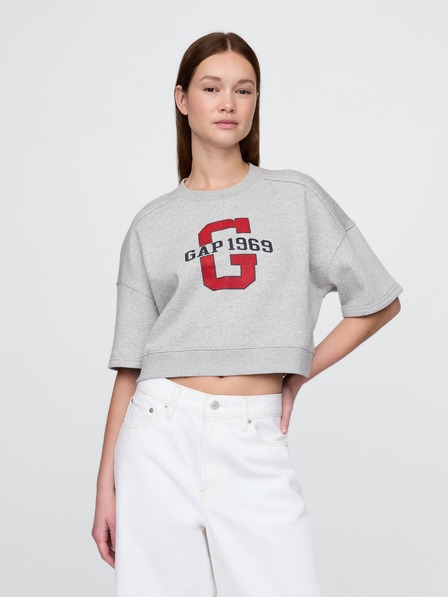 GAP Oversize crop pulóver VintageSoft Americana GAP