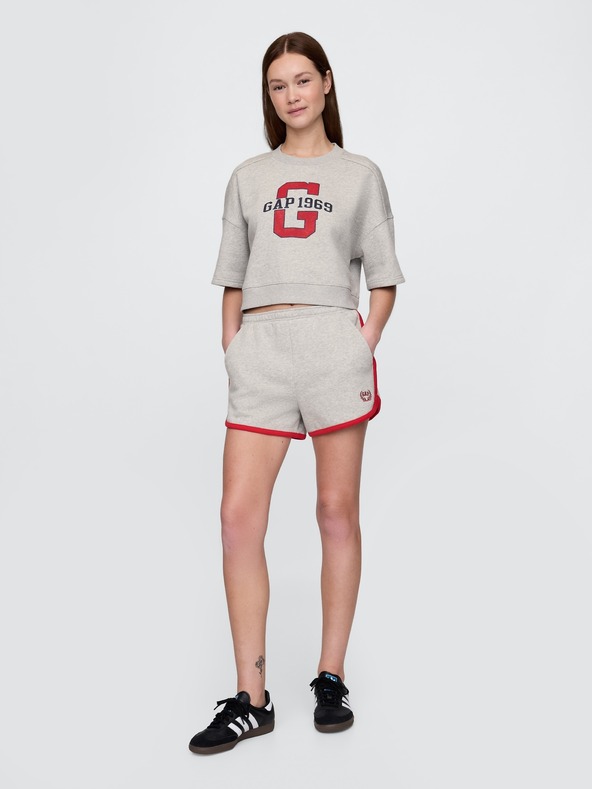 GAP Oversize crop pulóver VintageSoft Americana GAP