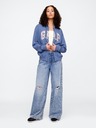GAP Logós pulóver fleece anyaggal GAP
