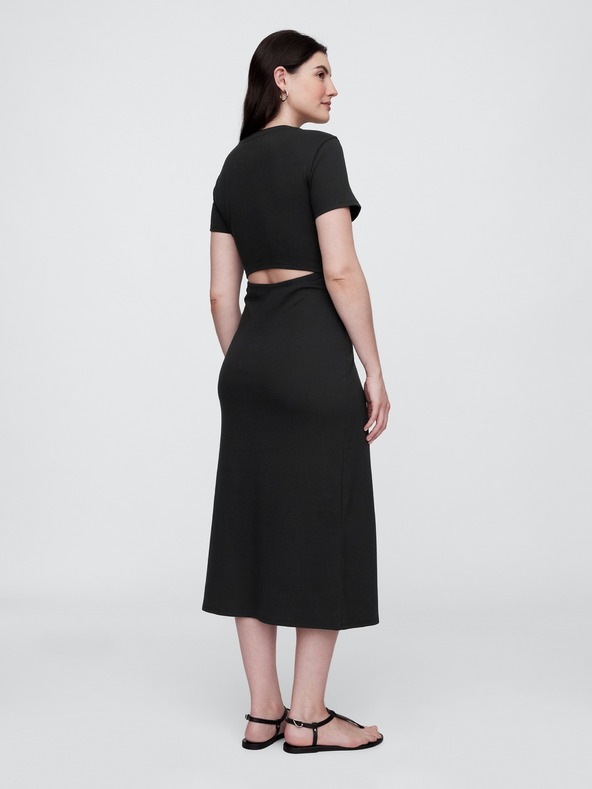 GAP Kötött midi ruha kivágásokkal GAP