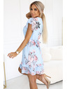 numoco PATRIZIA ruha átlapolt dekoltázzsal, övvel és rövid ujjakkal