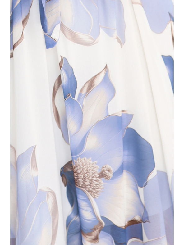 numoco Romantikus ruha átlapolt dekoltázzsal és légies ujjakkal