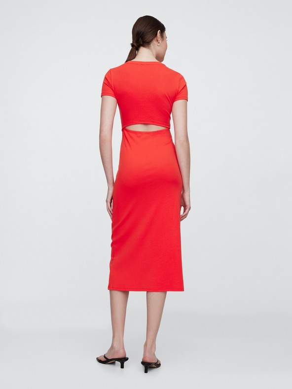 GAP Kötött midi ruha kivágásokkal GAP