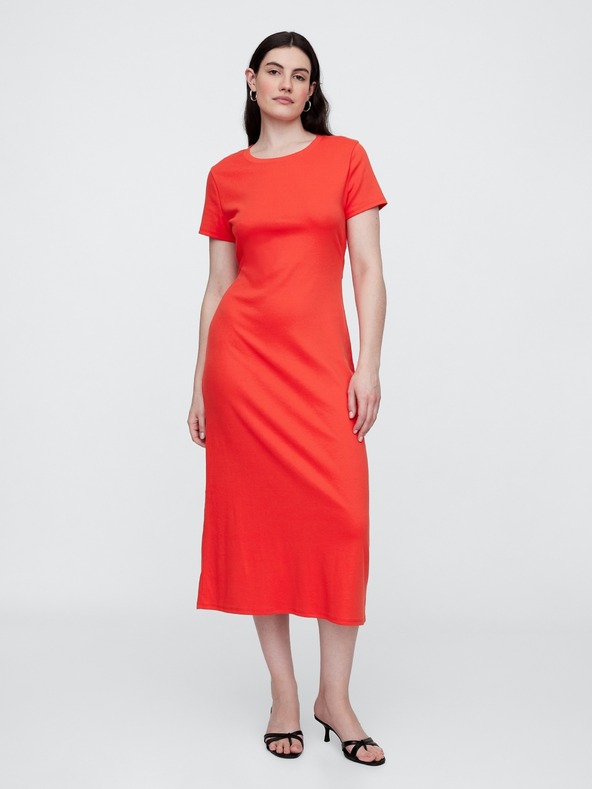 GAP Kötött midi ruha kivágásokkal GAP