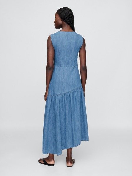 GAP Aszimmetrikus farmer midi ruha GAP