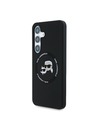 Karl Lagerfeld Karl Lagerfeld Liquid Silicone K&CH Heads MagSafe Hátlap Samsung Galaxy S25 telefonhoz Black