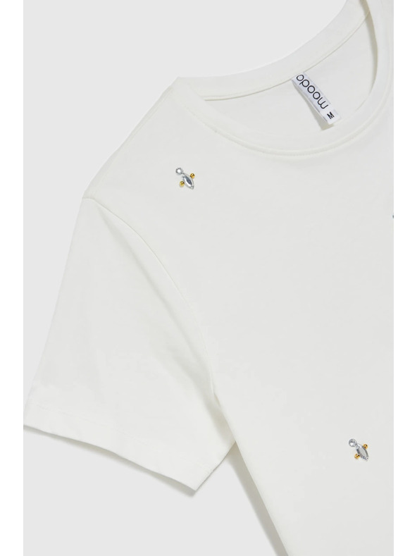 Moodo Fehér basic rövid ujjú póló