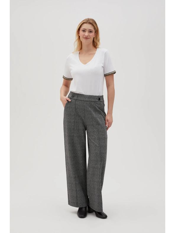 Moodo Fehér basic V-nyakú póló