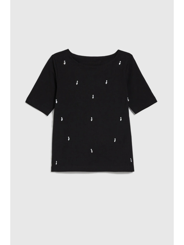 Moodo Fekete mintás póló