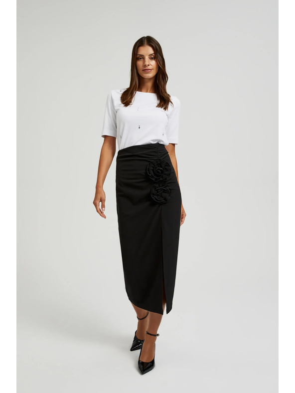 Moodo Fehér basic háromnegyedes ujjú póló