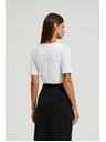 Moodo Fehér basic háromnegyedes ujjú póló