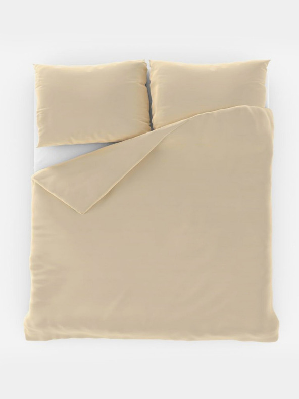 Kvalitex francia egyszínű pamut ágynemű 220x200, 70x90cm törtfehér